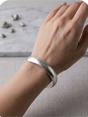 Silver Dome Cuff Bracelet - Women's Jewelry